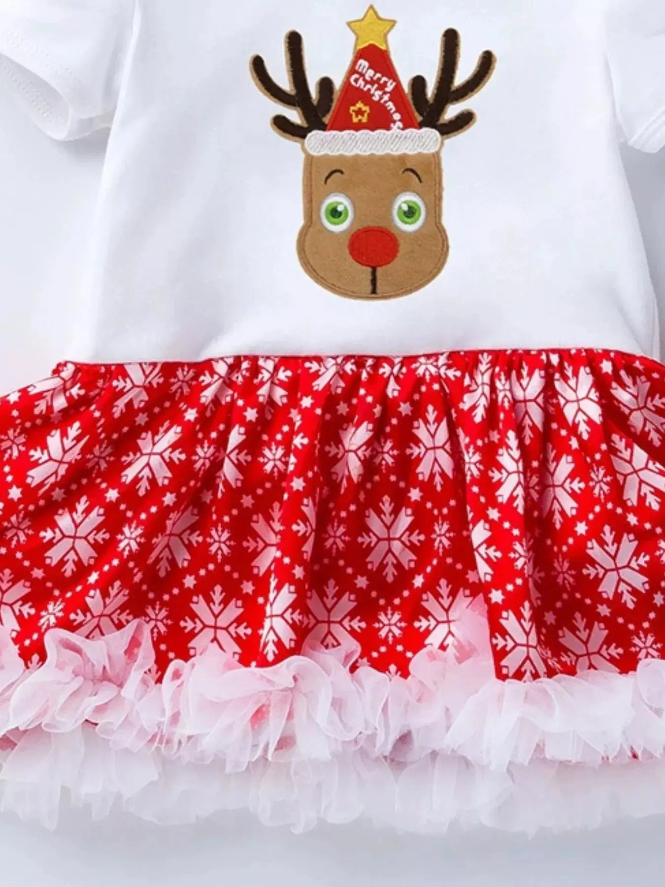 Children's Christmas One Piece Dress with Headband Simply Love