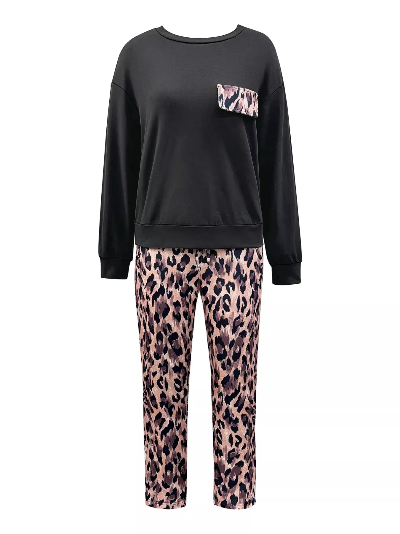 Leopard Print Top and Pants Set Simply Love