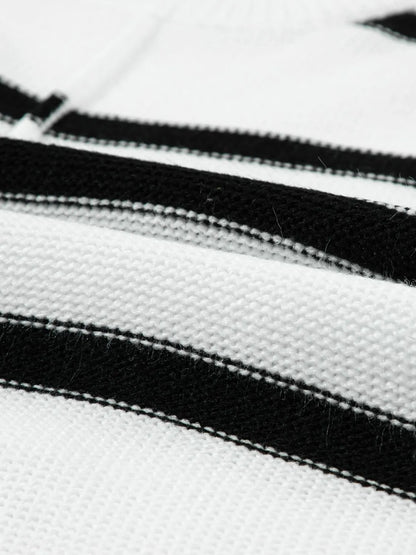 Striped Batwing Sleeve Knit Top