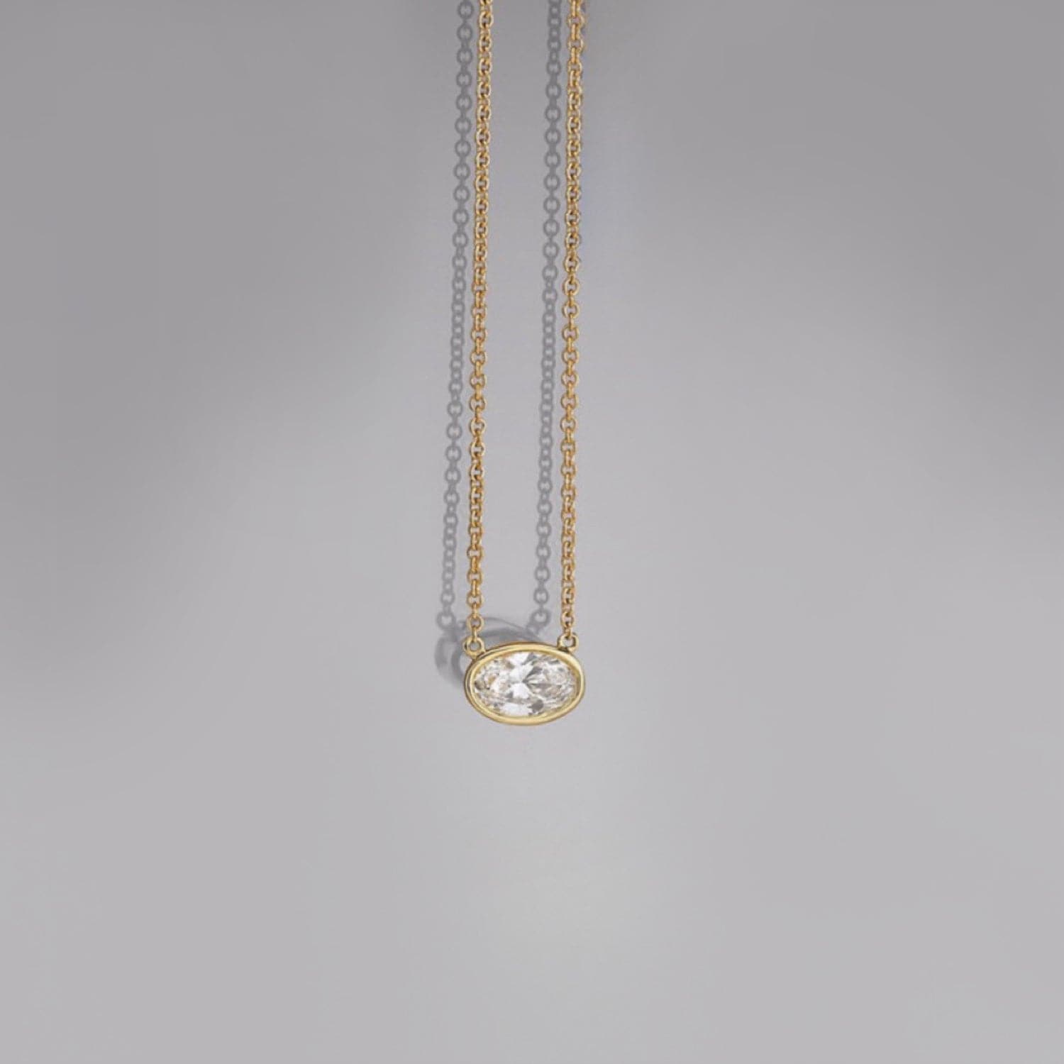 18K Gold-Plated Stainless Steel Pendant Necklace.