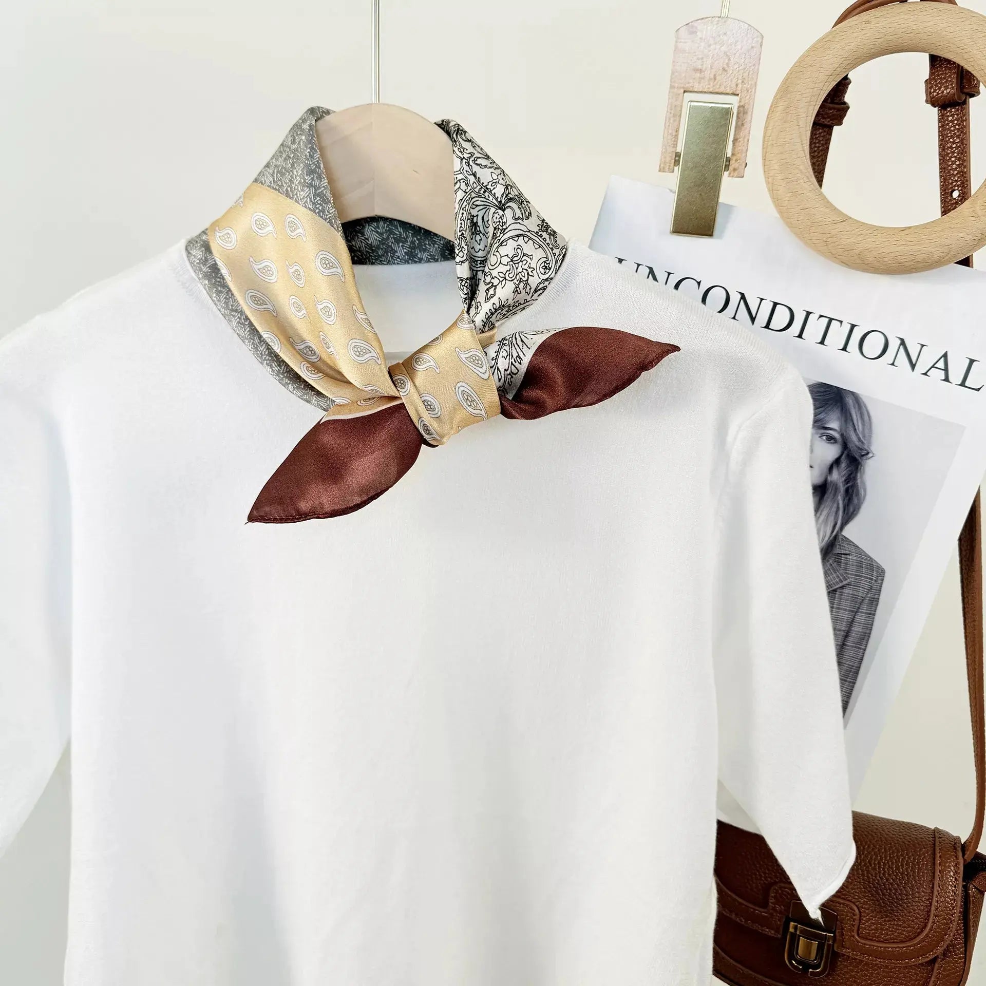 Printed Silk Square Scarf Simply Love