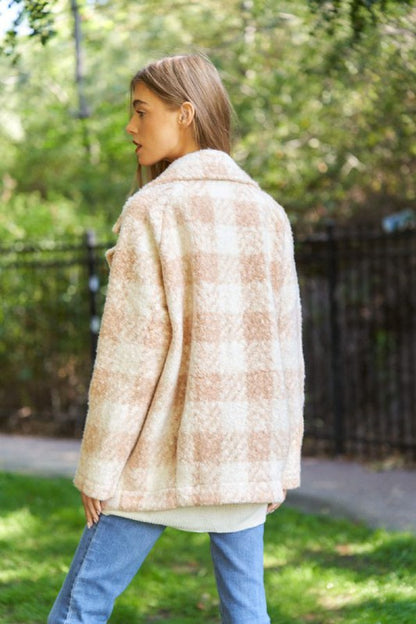 Chic Plaid Boucle Coat Jacket