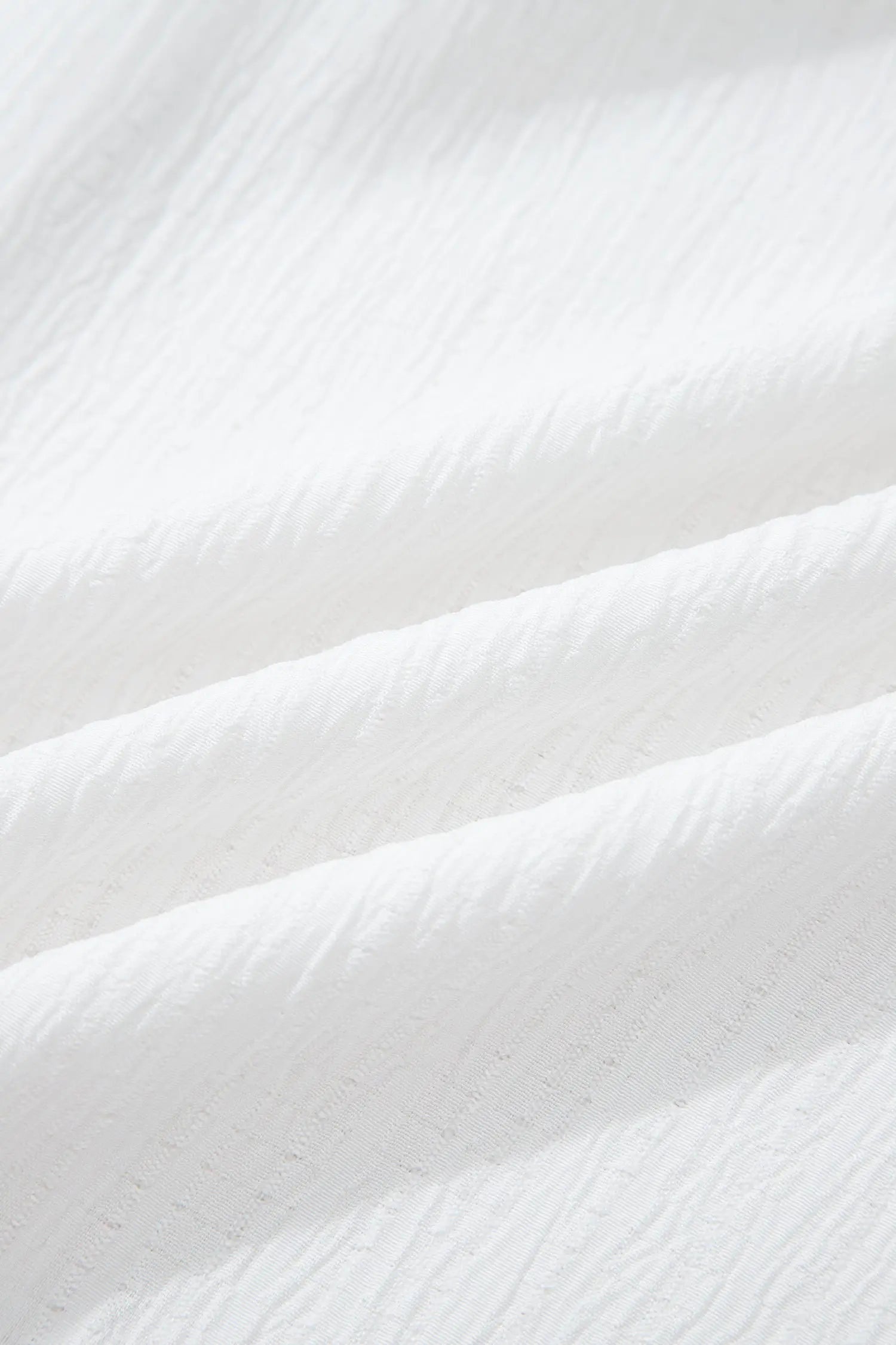 White Crinkled Texture Lantern Sleeve Button Down Loose Shirt Dear-Lover Dropshipping