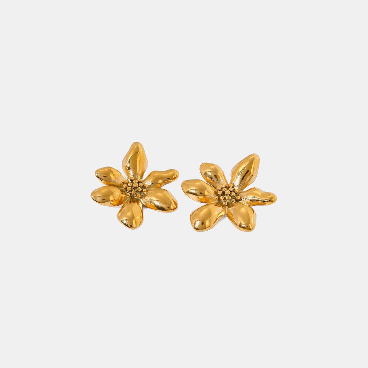 Stainless Steel Flower Earrings.