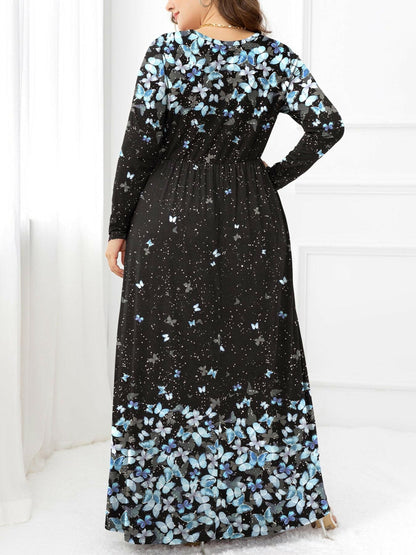 Plus Size Round Neck Maxi Dress with PocketsStay Stylish and Comfortable with Our Plus Size Round Neck Maxi Dress
 
 
Style: Casual
 
Neckline: Round neck
 
Length: Maxi
 
Features: Basic style with A-line hemLove Salve Size Round Neck Maxi Dressplus