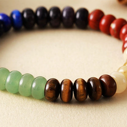 Contrast Natural Stone Bead Bracelet.