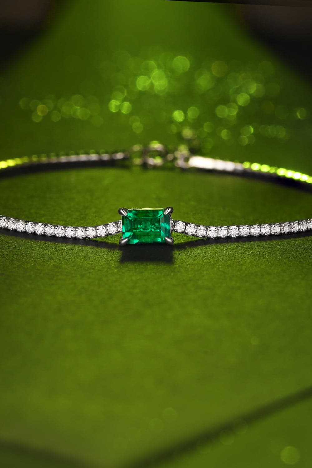 Adored 1 Carat Lab-Grown Emerald Bracelet.