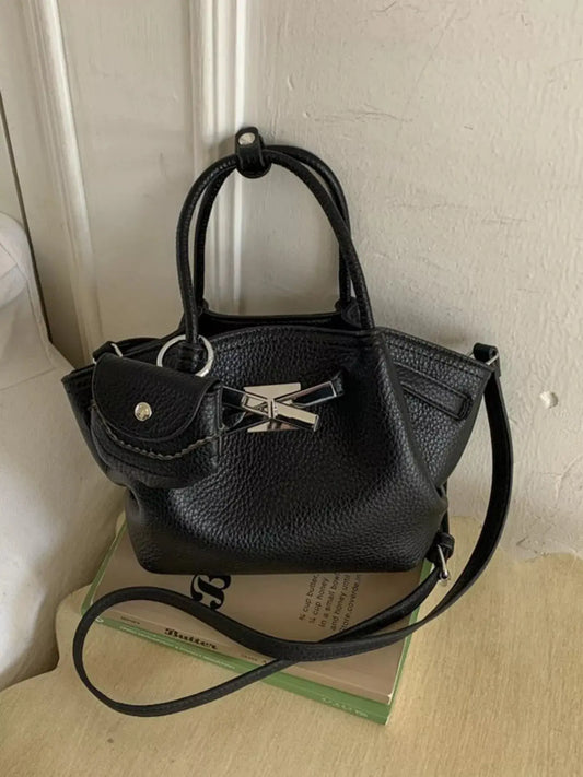 Top Handle Leather Crossbody Bag Simply Love