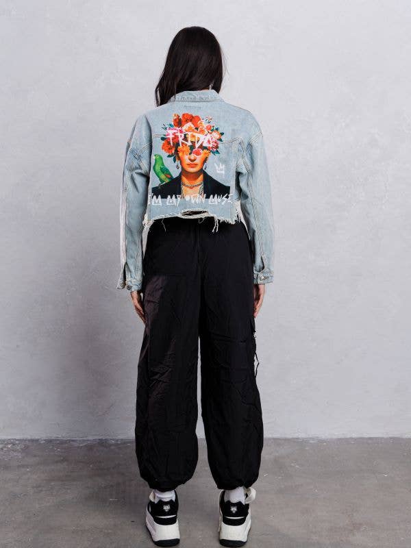 Frida Muse Crop Denim Jacket Coco’s Tee Boutique