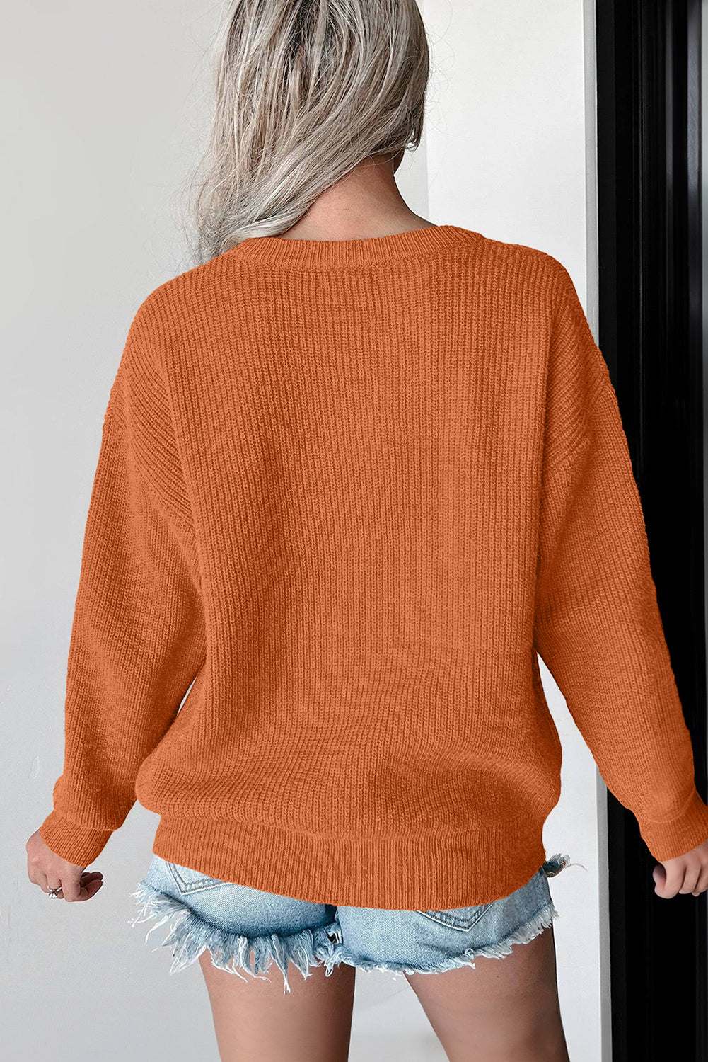 Flamingo autumn vibes "hello pumpkin" graphic sweater