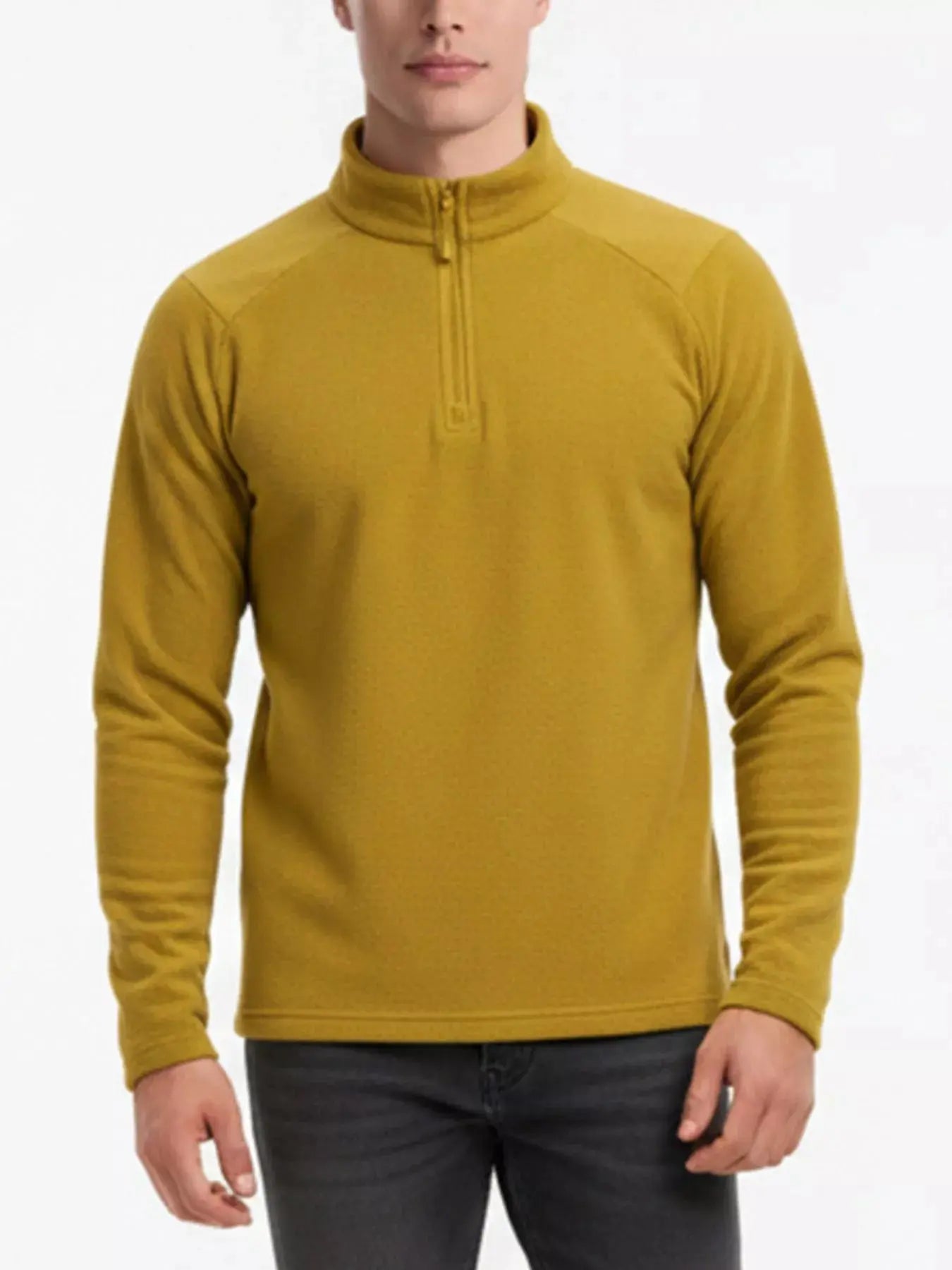 Men's Plus Size Comfortable Half-Zip Sweatshirt Simply Love