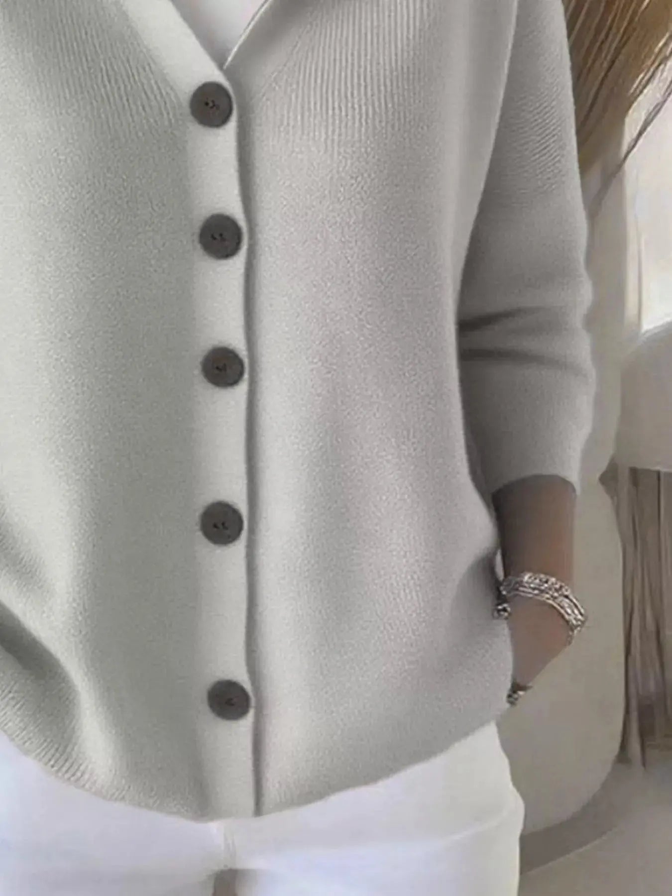 Full Size Hooded Button-Down Knit Cardigan Plus Size Simply Love