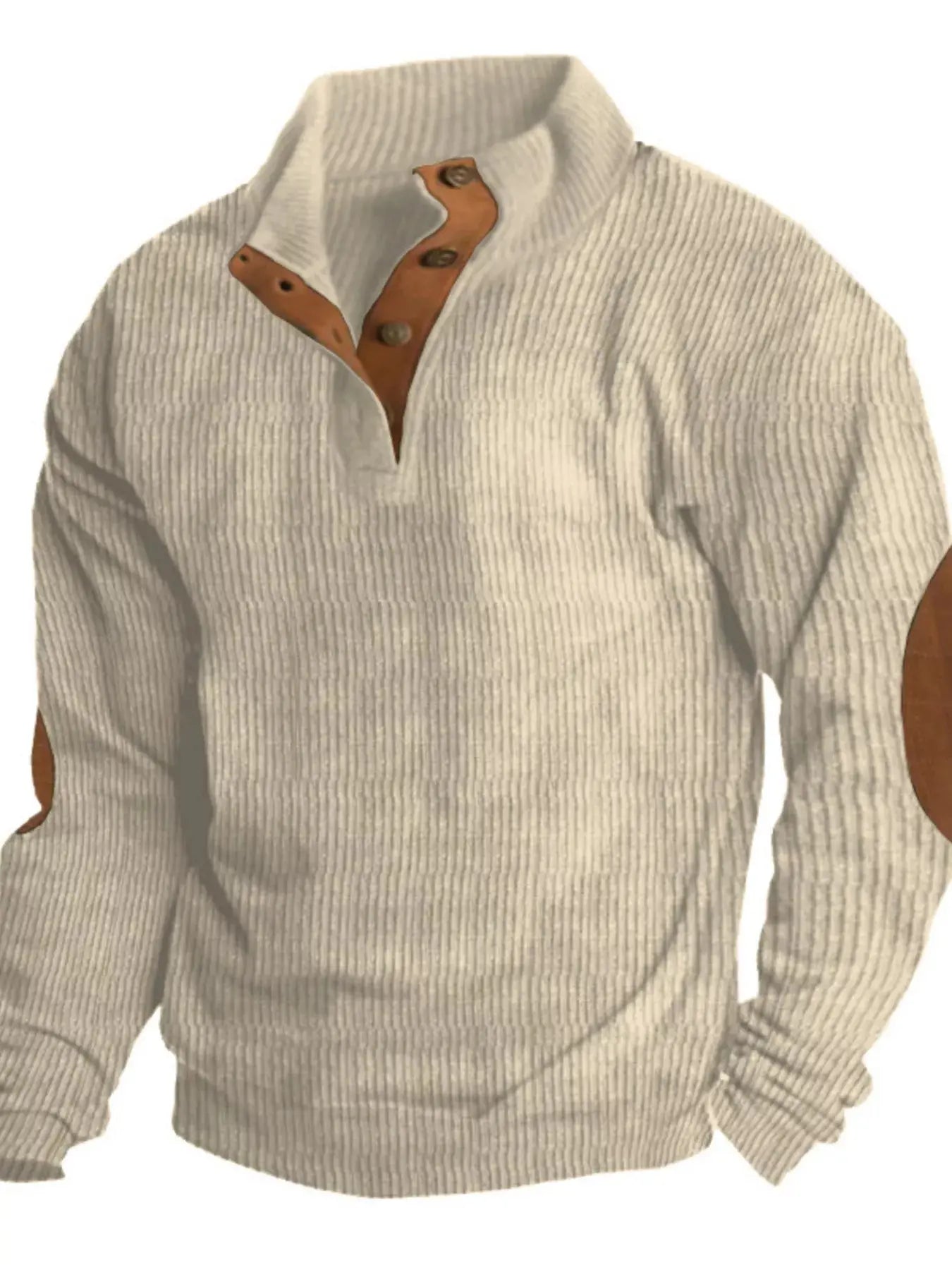 Men's Full Size Vintage Corduroy Long Sleeve Top Plus Size Simply Love