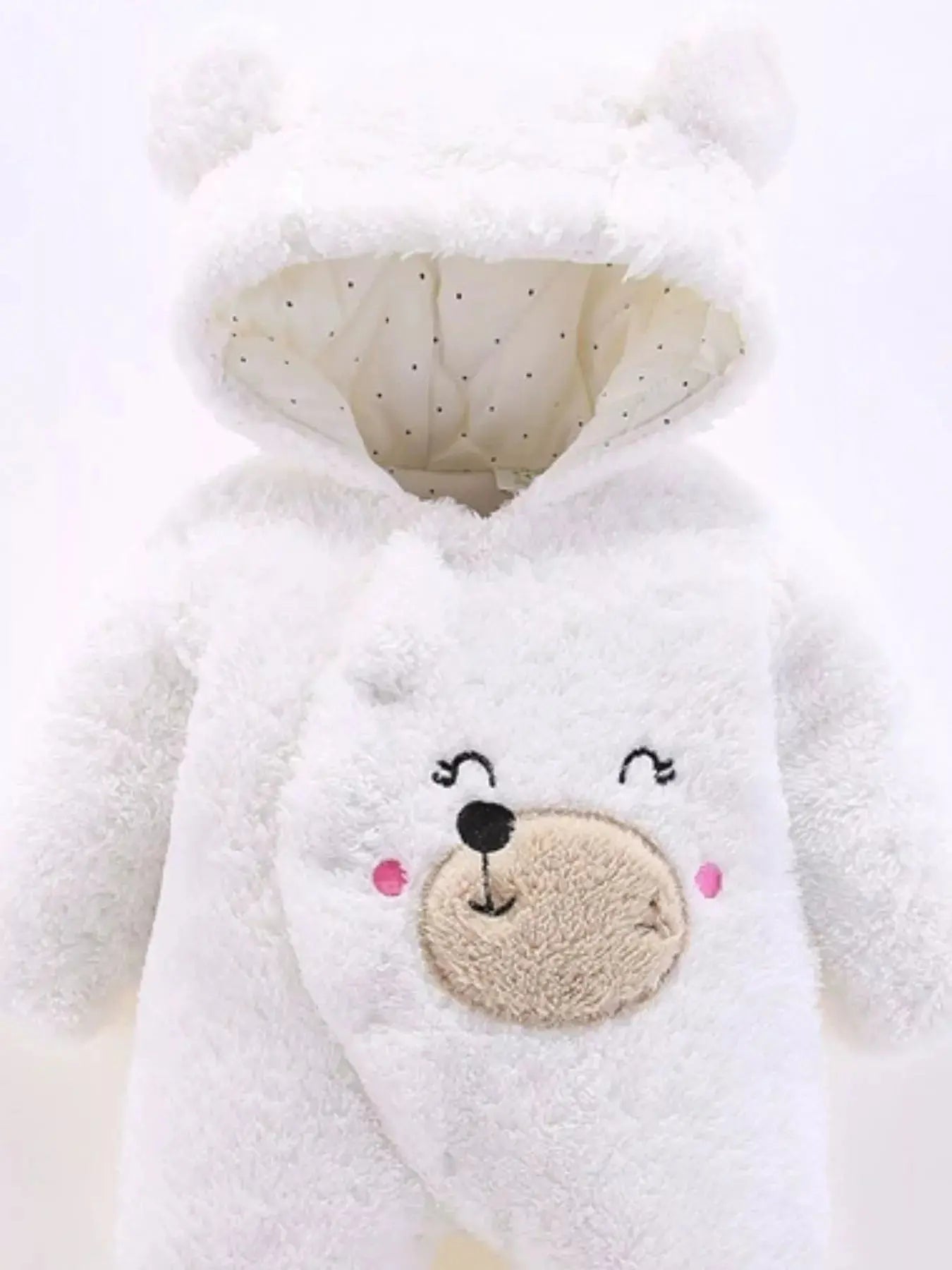 Children's Cute Bear Hooded Fleece One-Piece Simply Love