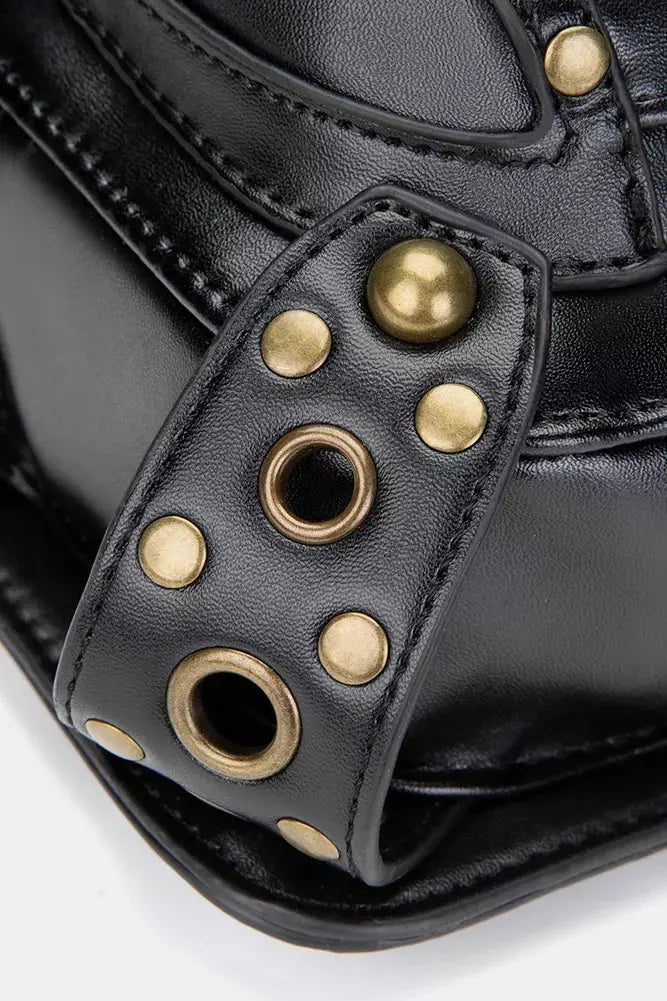 Steampunk Rivet Decor Multipurpose Crossbody Bag Simply Love