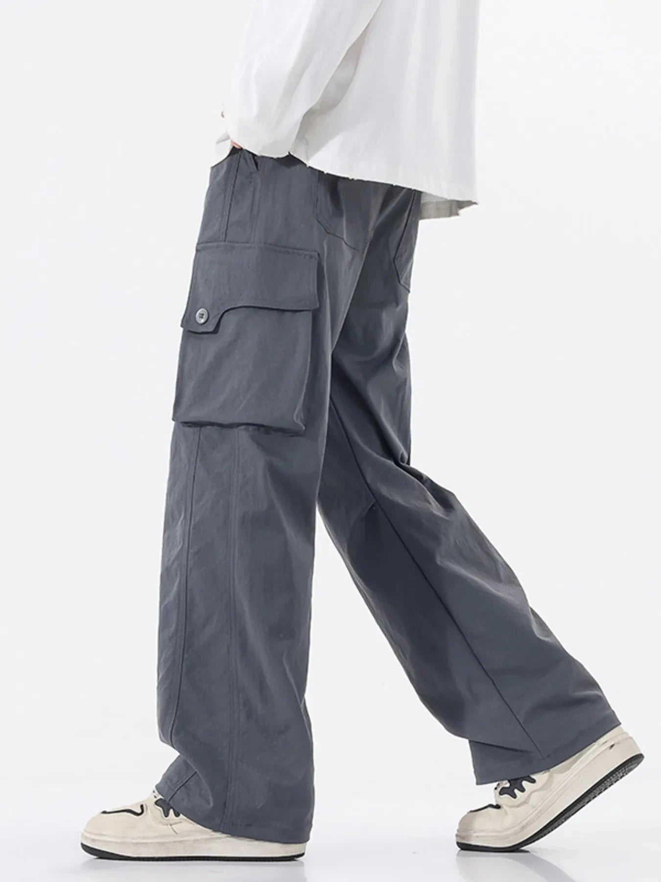 Men's Loose Fit Cargo Pants With Multiple Pockets Plus Size Simply Love