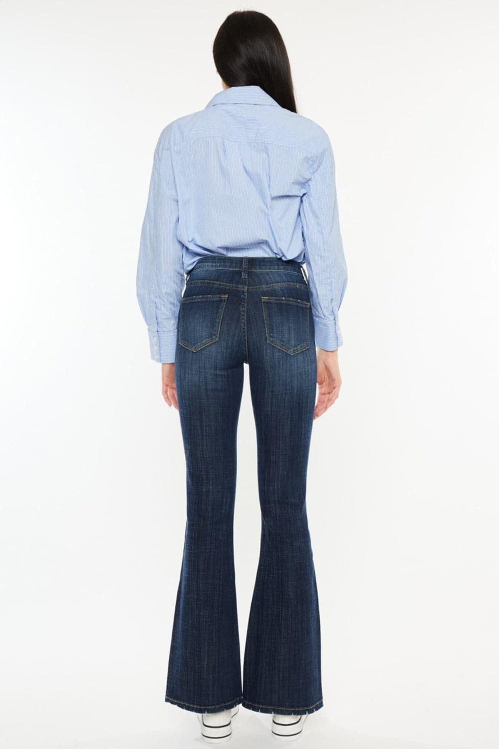 Kancan Full Size Mid Rise Flare Jeans.