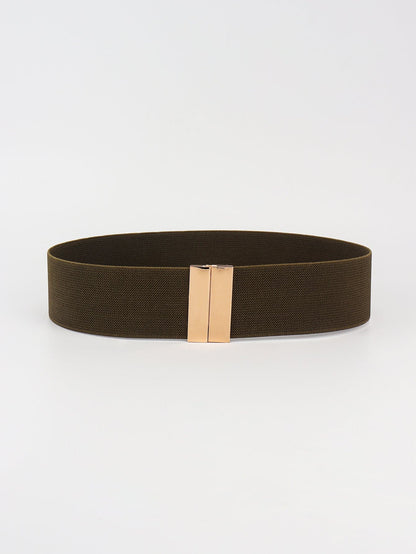 Alloy Buckle Elastic Belt.