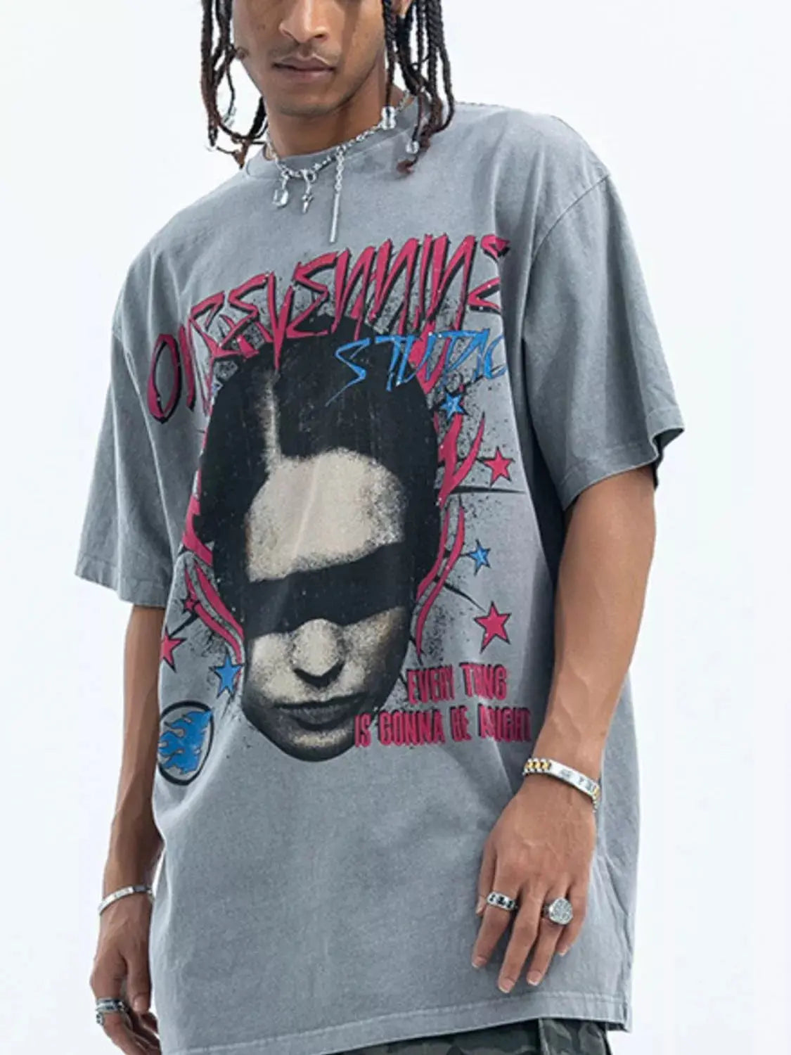 Men's Vintage Graphic Oversized T-Shirt Simply Love