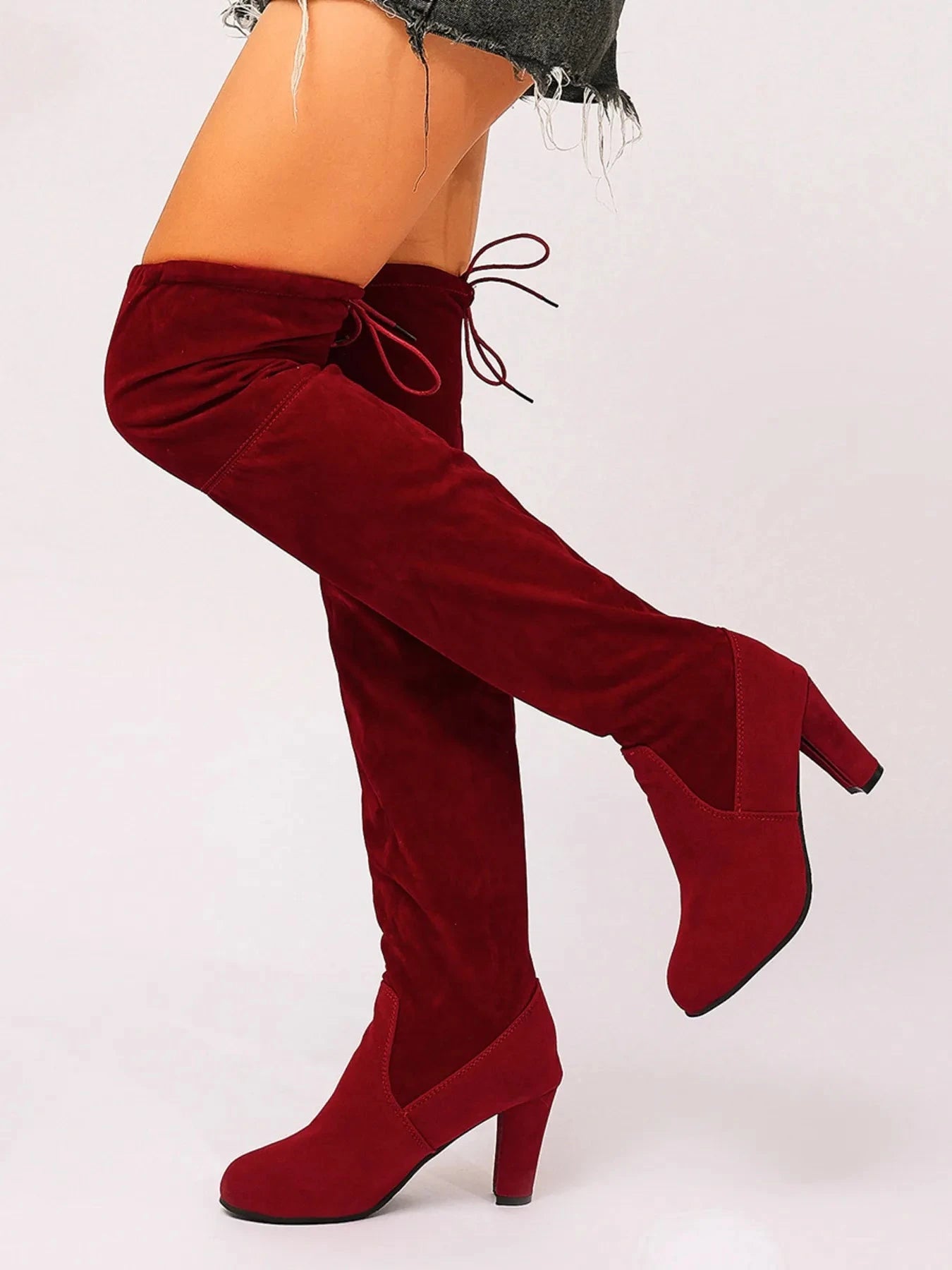 Suede Over-The-Knee High Heel Boots Coco’s Tee Boutique