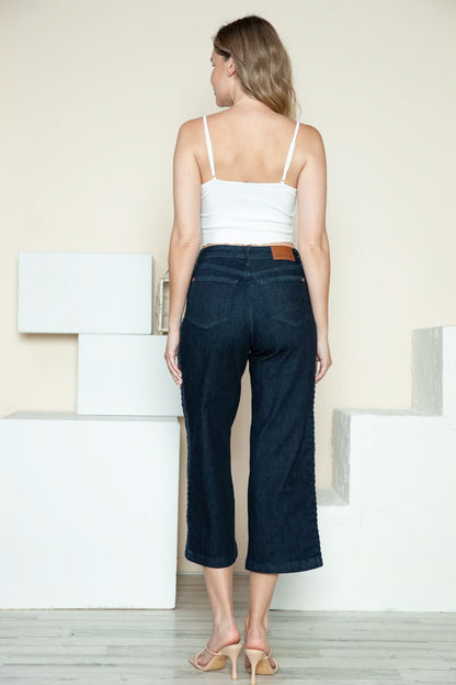 Judy Blue wide leg cropped jeans