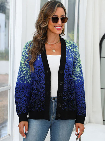 Chic button-up cardigan with long sleeves