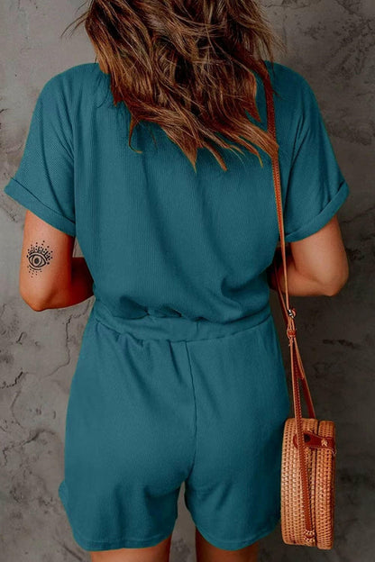 Full Size Drawstring V-Neck Short Sleeve RomperExperience Ultimate Comfort and Style with Our Full Size Drawstring V-Neck Short Sleeve Romper
 
 
Effortless Elegance: Elevate your everyday look with this chic romLove Salve -Neck Short Sleeve Romperjust arrived