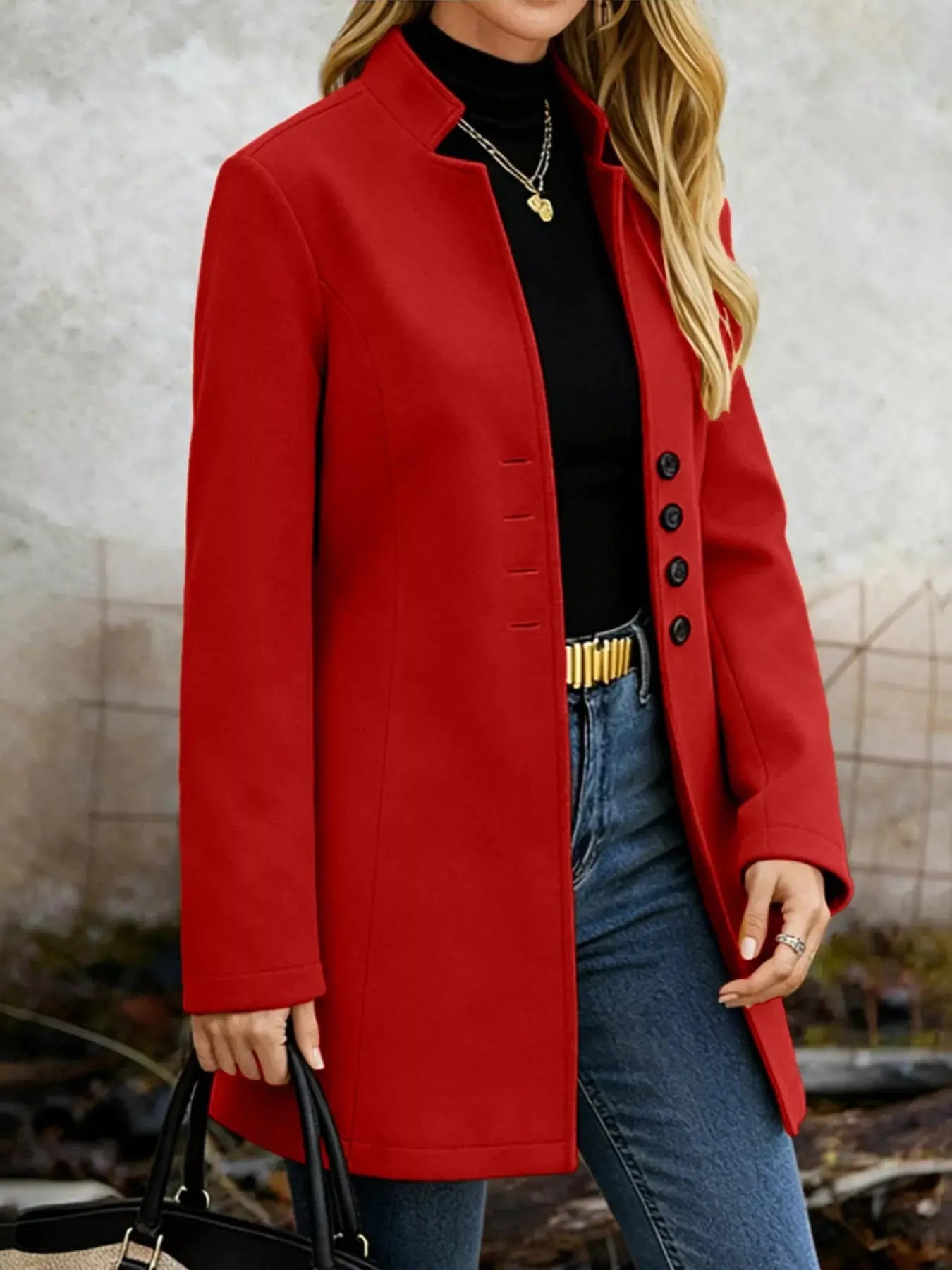 Button-Down Longline Outerwear Simply Love