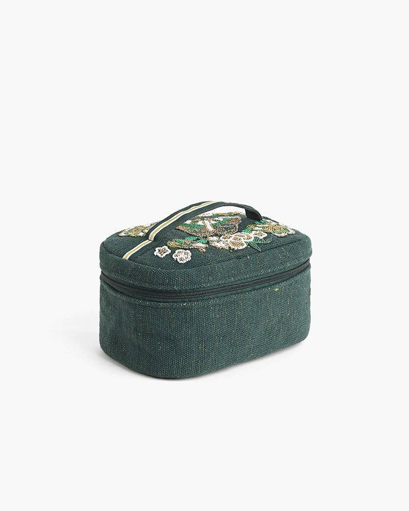 Fly Free Radiance Makeup Bag with Butterfly Embellishment Fitkitty Culture Athleisure Wear, Yoga Wear & Women's Clothing