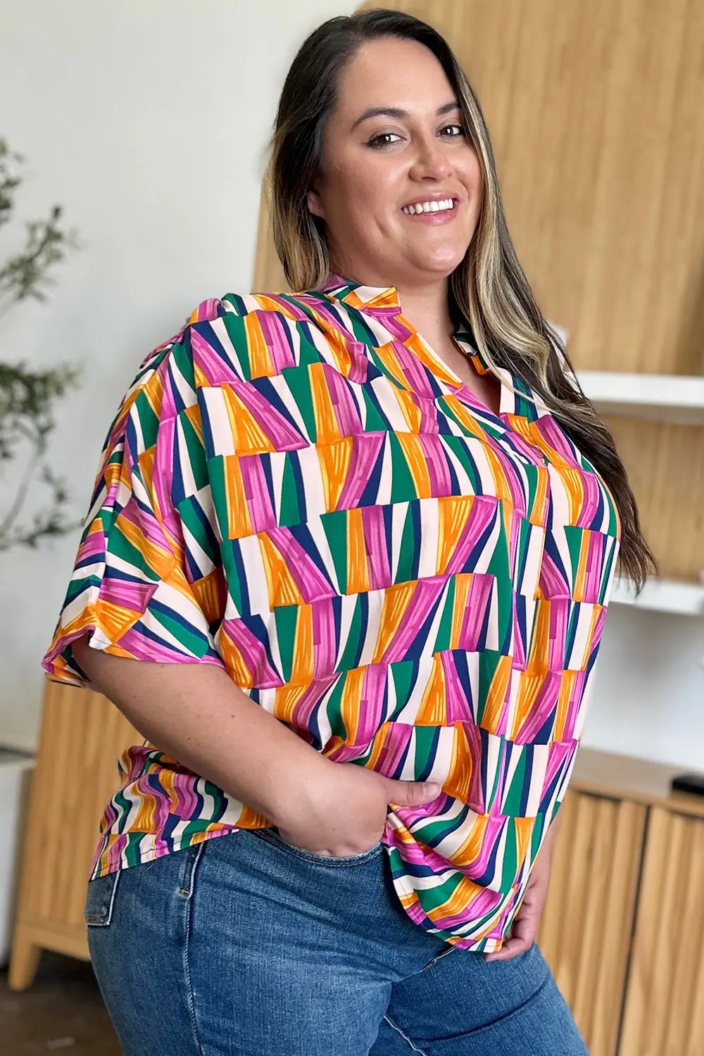 Double Take: Geometric Blouse - Love Salve