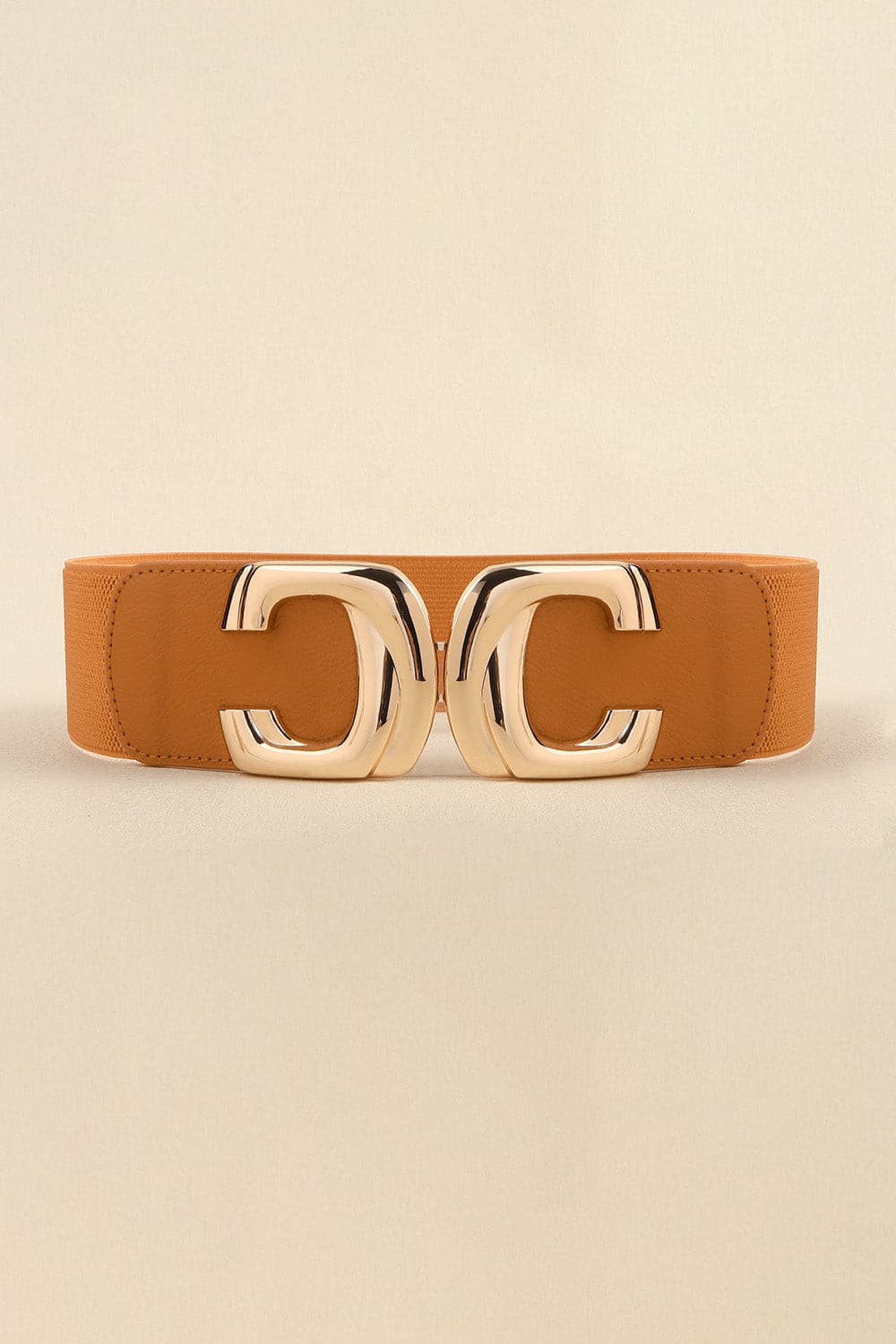 Zinc Alloy Buckle Elastic Wide Belt.