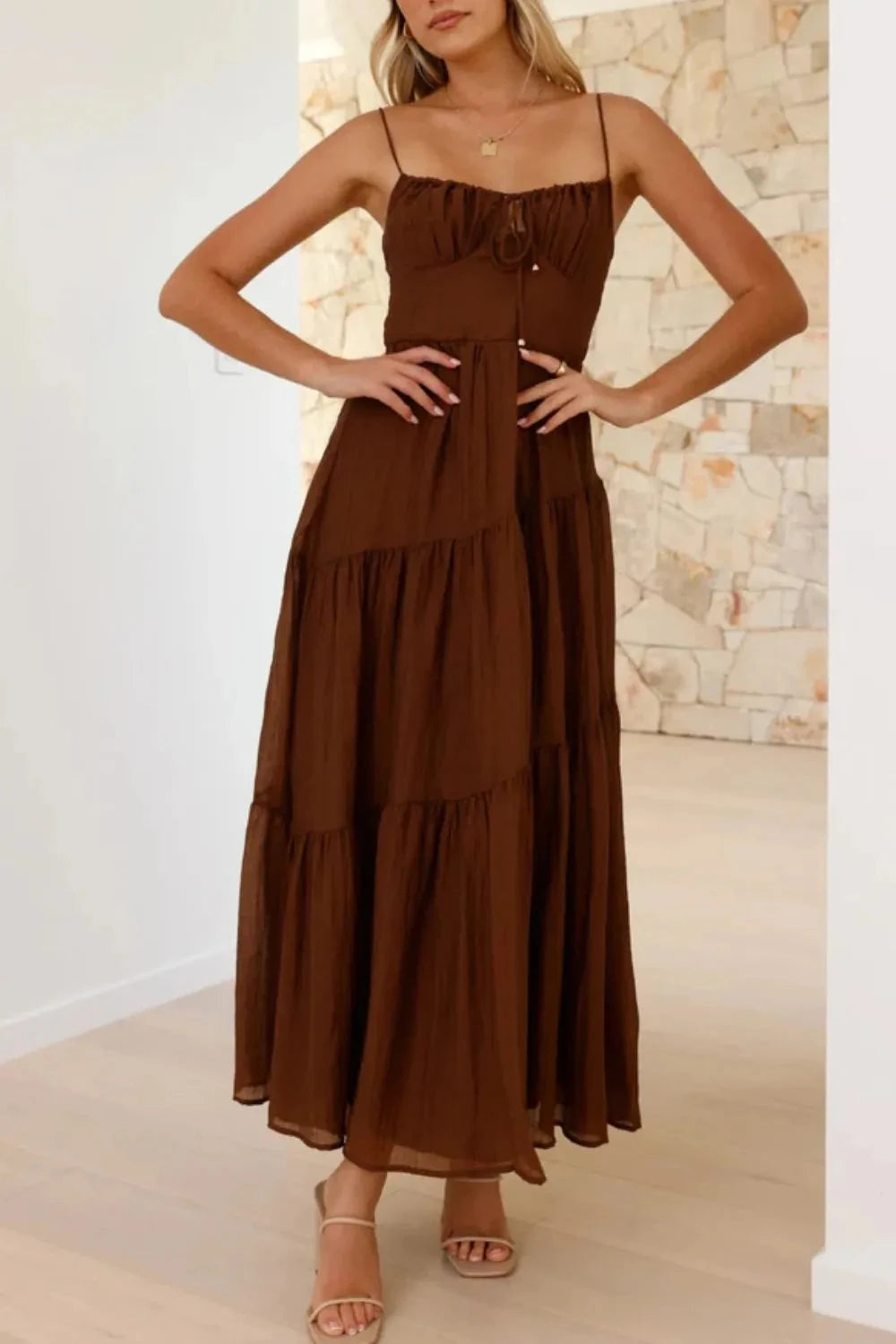 Whimsical Breeze Smocked Cami Maxi Dress Coco’s Tee Boutique