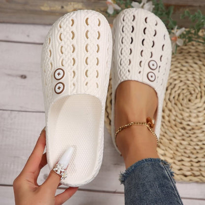 Stylish PVC Flat Slides for Women