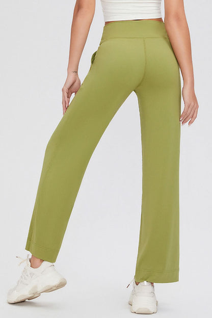 Essential Comfort Drawstring High Waist Pants with Pockets