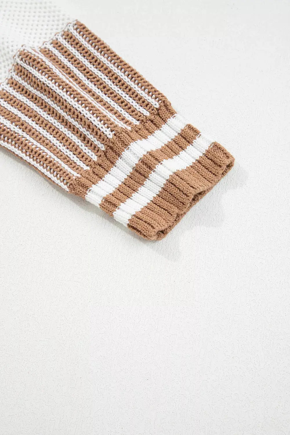 Striped Knit Long Sleeve Sweater Simply Love