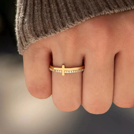 925 Sterling Silver Cross Ring Simply Love