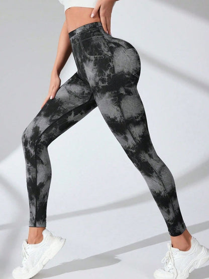 Tie-Dye High Waist Active Leggings.