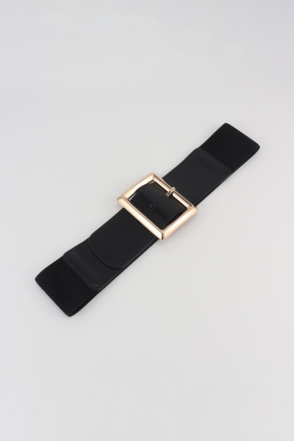 Rectangle Buckle Elastic Wide Belt.