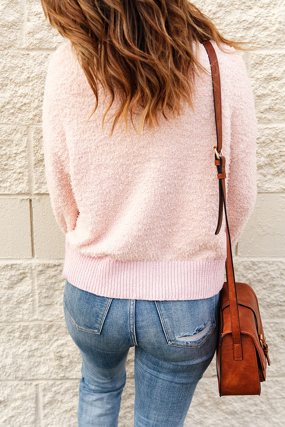 Mock Neck Quarter Button Sweater.