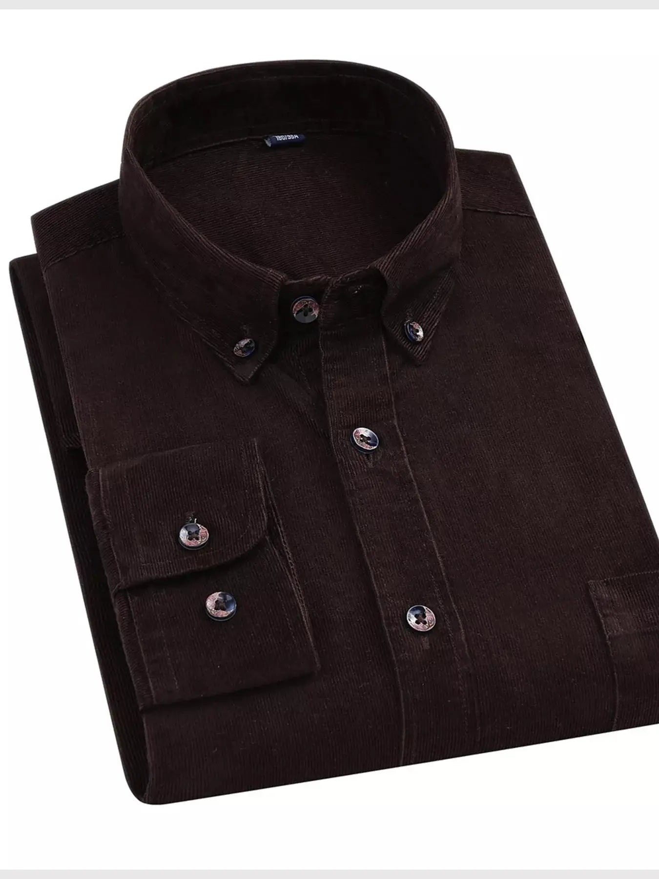 Men's Full Size Corduroy Long Sleeve Button-Down Shirt Plus Size Simply Love