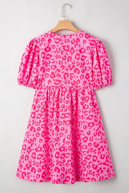Simply Love: Leopard Puff Sleeve Dress