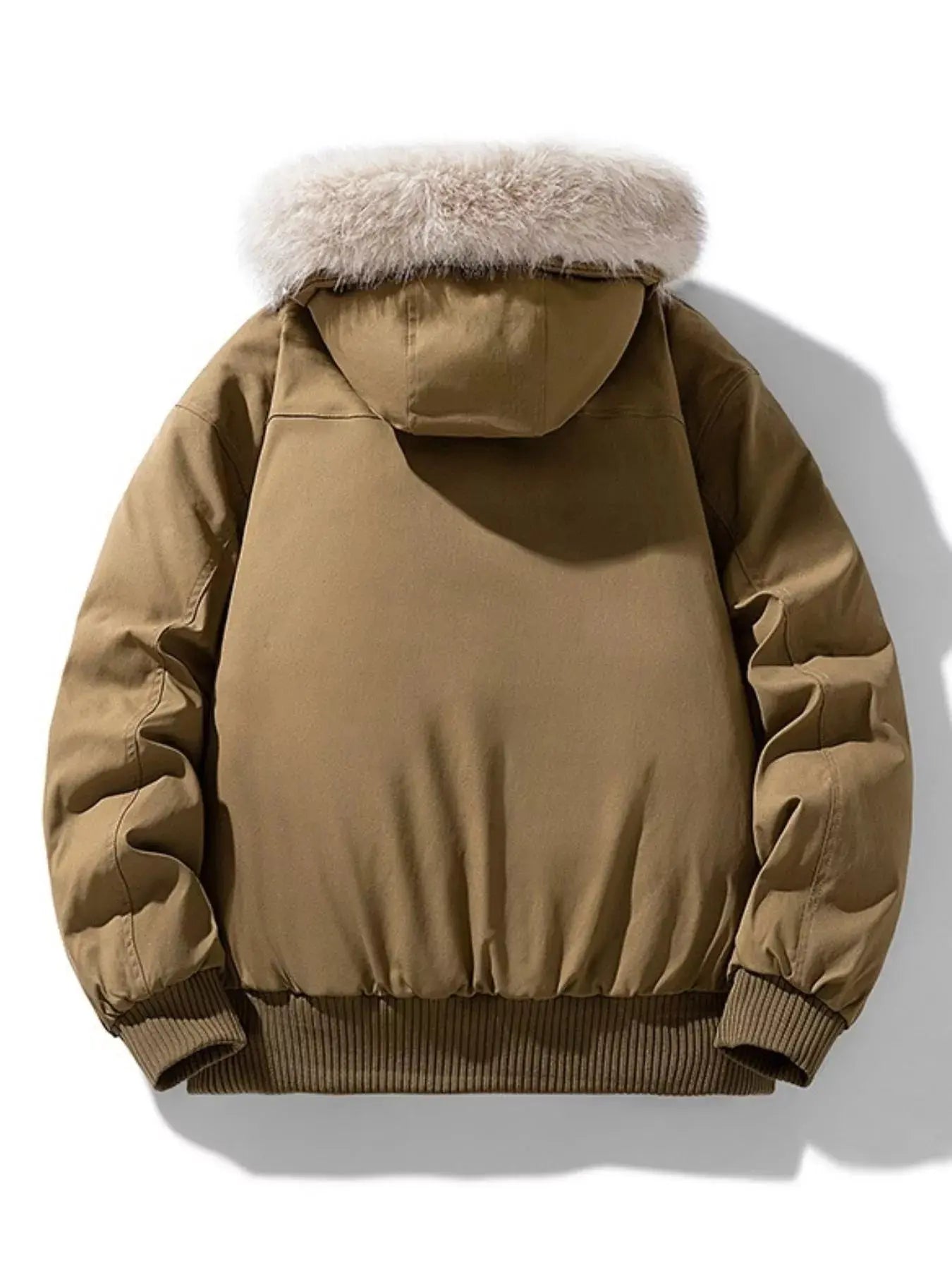 Men's Plus Size Fur Hooded Warm Padded Coat Simply Love