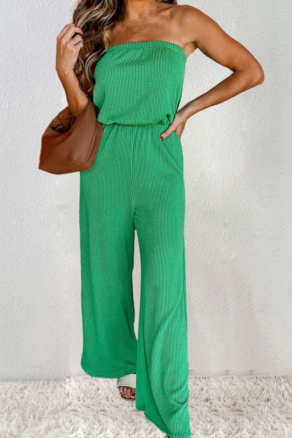 Tube Wide Leg Jumpsuit.