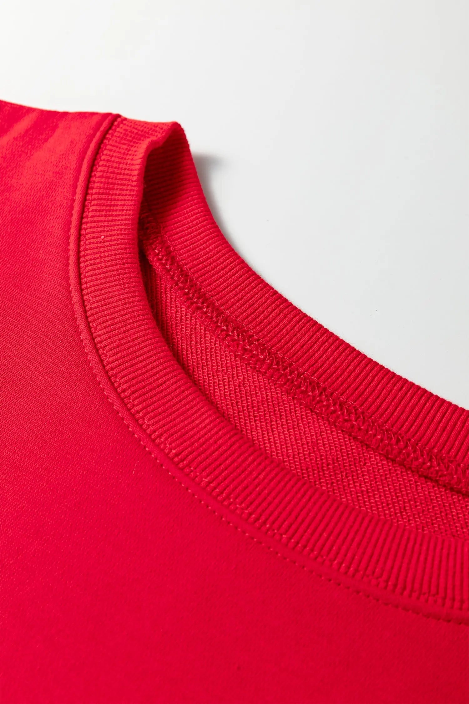 Fiery Red Floral Bow Patchwork Exposed Seam Slit Baggy Sweatshirt Dear-Lover Dropshipping