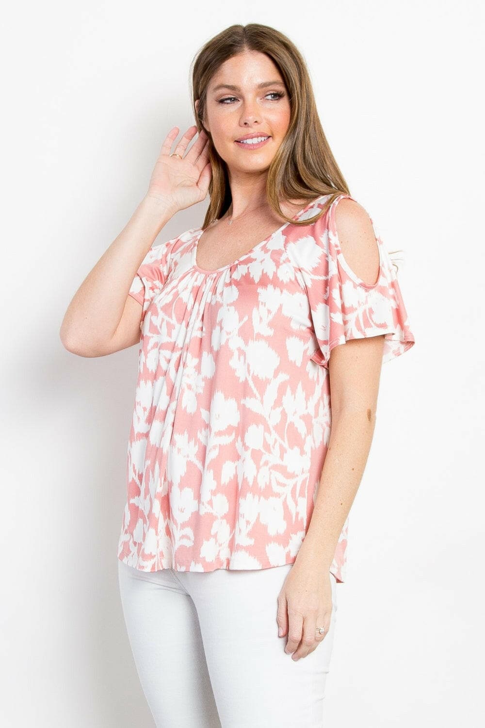 Be Stage Foral Cold Shoulder TopUpgrade Your Summer Style with the Be Stage Floral Cold Shoulder Top
 Enhance your summer wardrobe with the Be Stage Floral Cold Shoulder Top, a perfect fusion of trLove Salve Stage Foral Cold Shoulder Topjust arrived