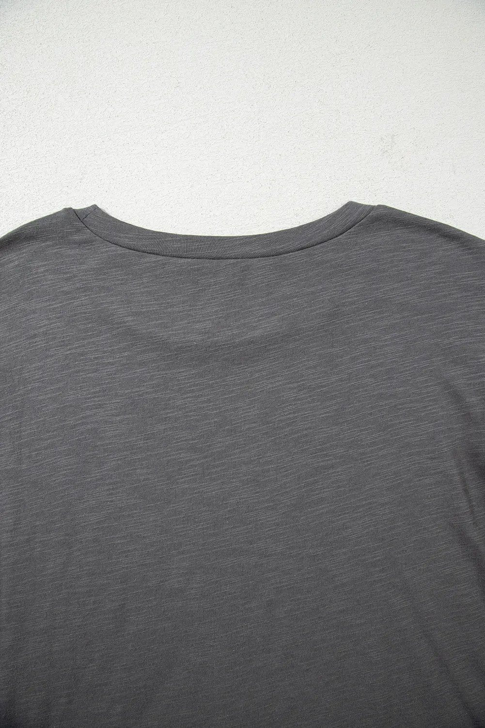 Plus Size Dark Grey Double Ruffled Short Sleeve Top Dear-Lover Dropshipping