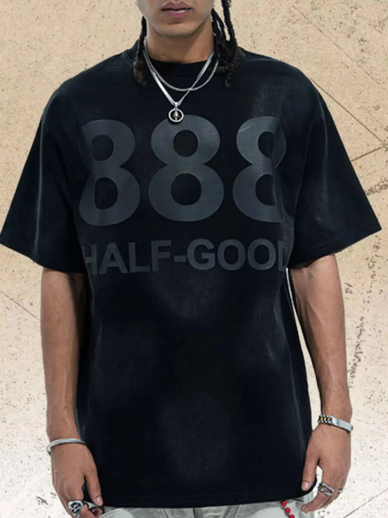 Men's 888 Half-God Graphic Washed T-Shirt Simply Love
