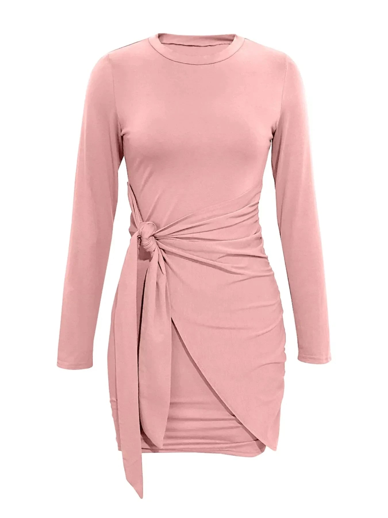 Round Neck Long Sleeve Bodycon Dress Coco’s Tee Boutique