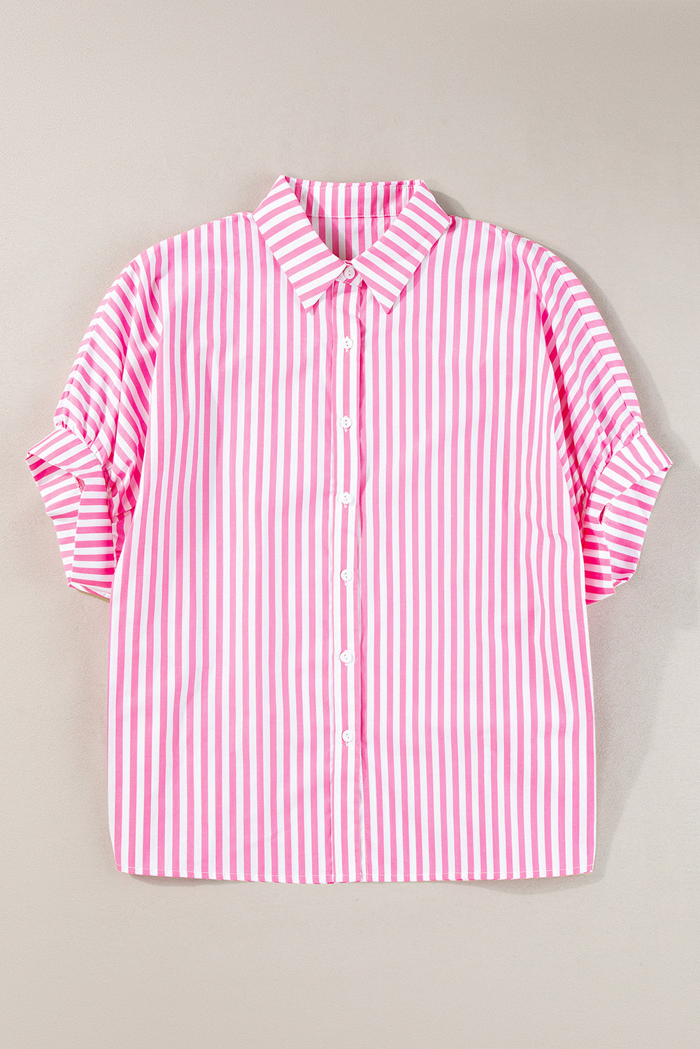 Pink oversized striped shirt