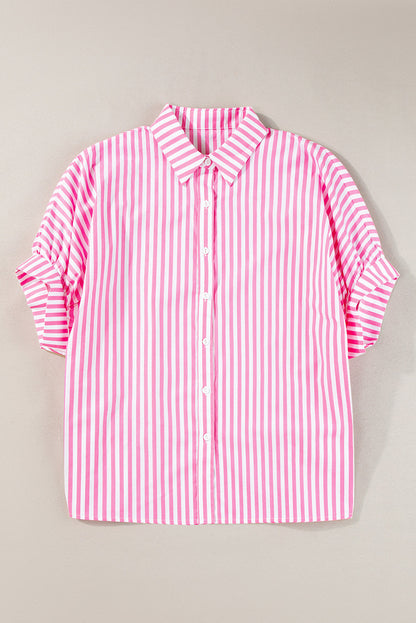 Baylee Stripe Dolman Sleeve Oversized Top for Women - Love Salve 
